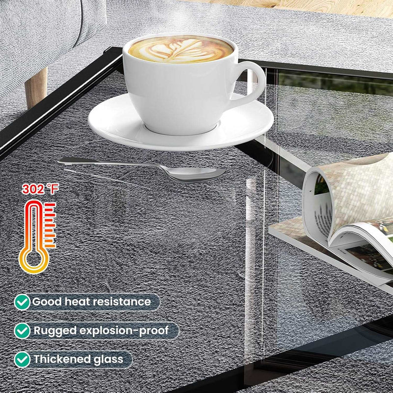 Square Glass Top Coffee Table