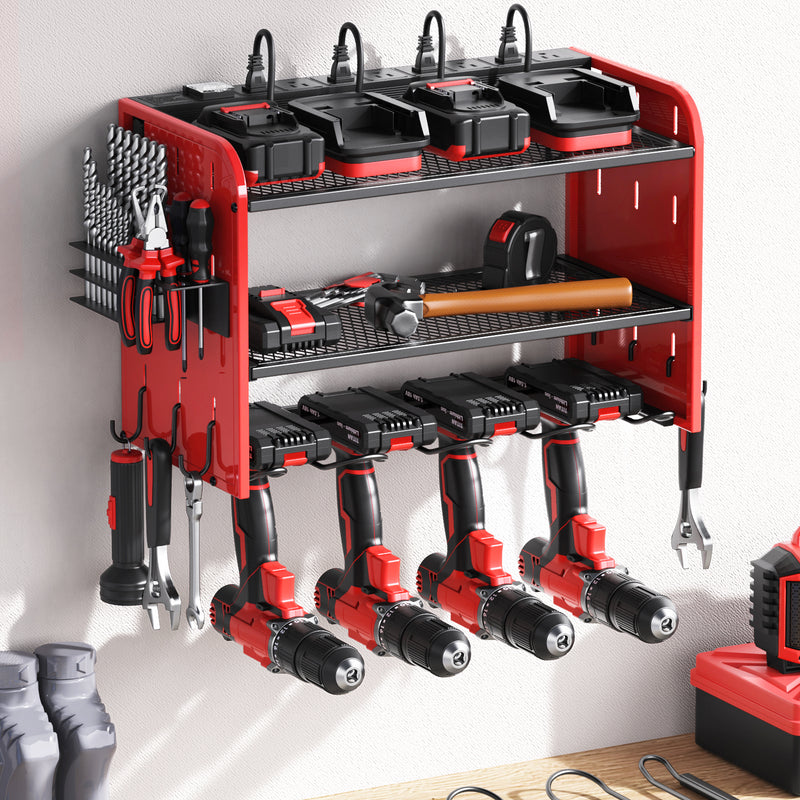 Flycity Modular Power Tool Organizer Wall Mount With Charging Station