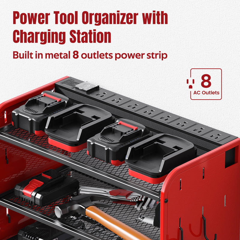 Flycity Modular Power Tool Organizer Wall Mount With Charging Station