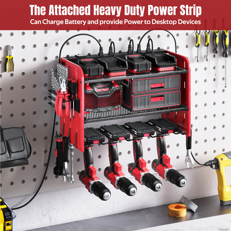 Flycity Modular Power Tool Organizer Wall Mount With Charging Station