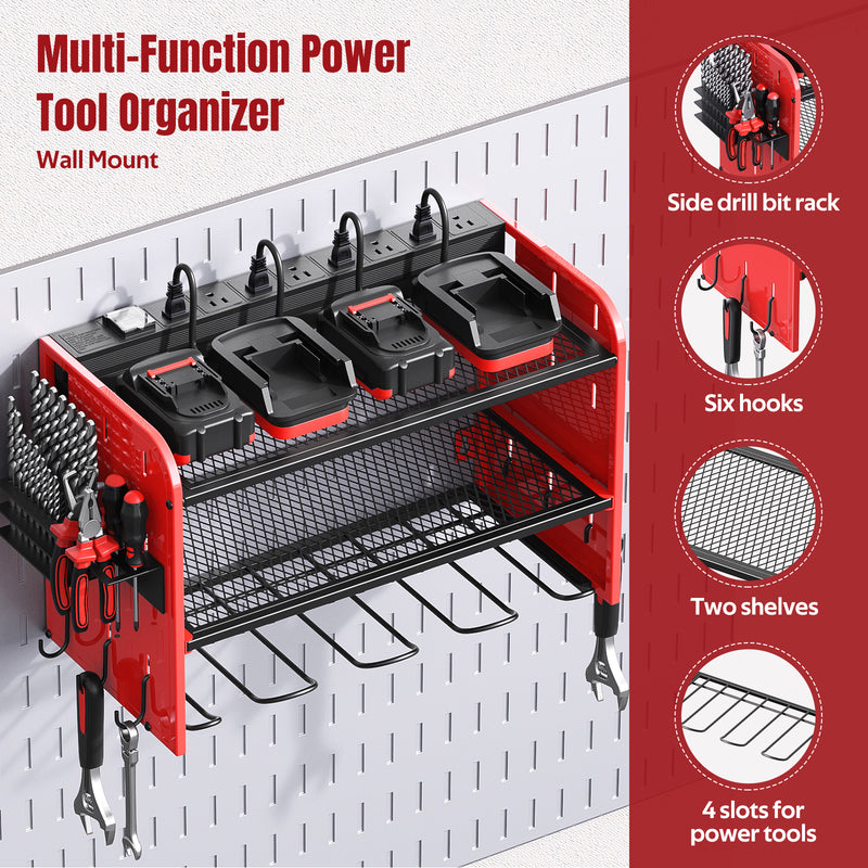 Flycity Modular Power Tool Organizer Wall Mount With Charging Station