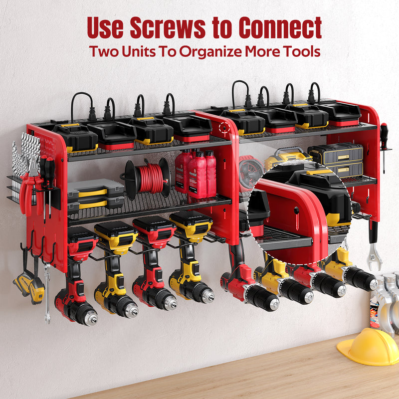 Flycity Modular Power Tool Organizer Wall Mount With Charging Station