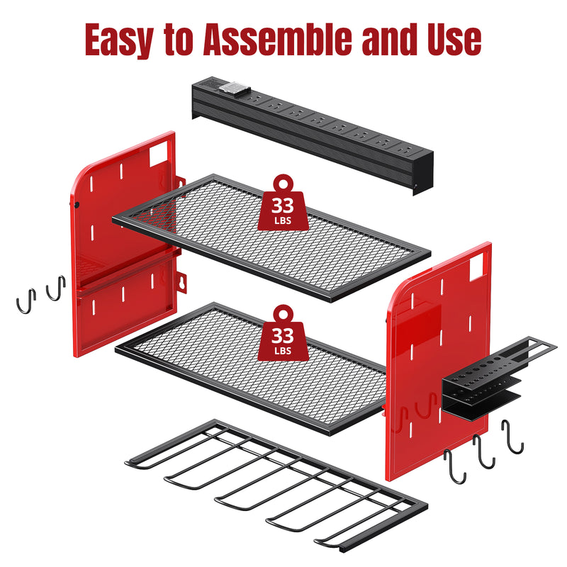 Flycity Modular Power Tool Organizer Wall Mount With Charging Station