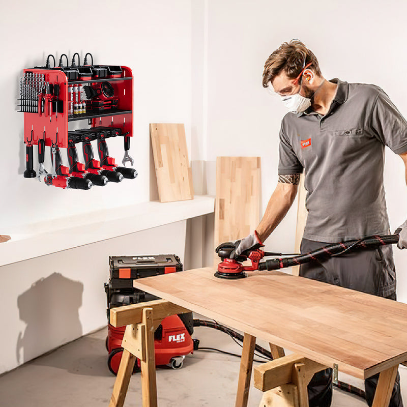 Flycity Modular Power Tool Organizer Wall Mount With Charging Station