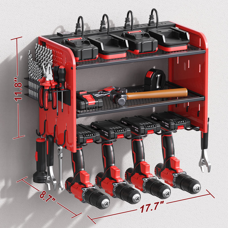 Flycity Modular Power Tool Organizer Wall Mount With Charging Station