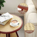 Flycity Vintage Small Round Rattan End Table
