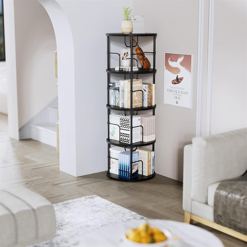 Flycity Standregal Aus Holz Mit Drehfunktion Und verstellbaren Einlegeböden