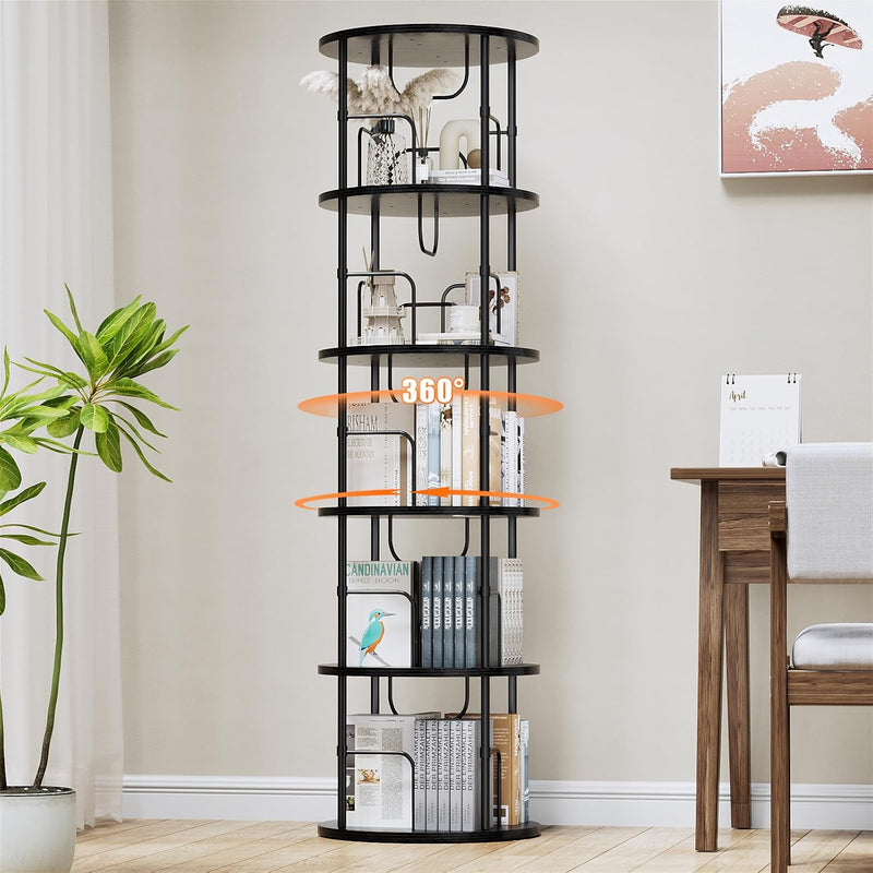 Flycity Standregal Aus Holz Mit Drehfunktion Und verstellbaren Einlegeböden