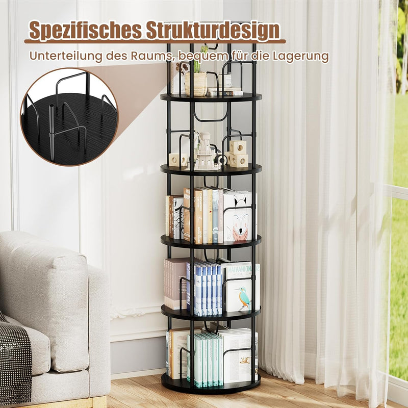 Flycity Standregal Aus Holz Mit Drehfunktion Und verstellbaren Einlegeböden