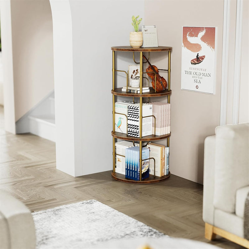 Flycity Standregal Aus Holz Mit Drehfunktion Und verstellbaren Einlegeböden