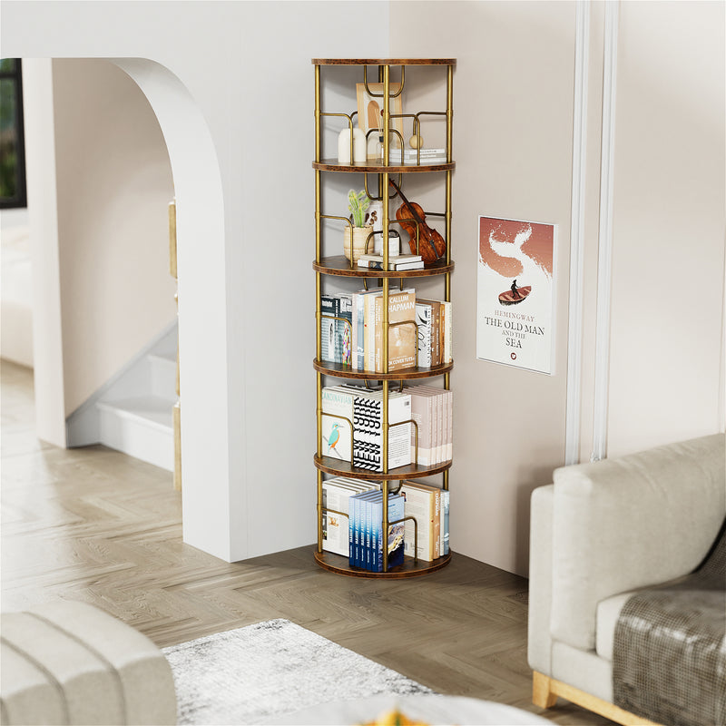 Flycity Standregal Aus Holz Mit Drehfunktion Und verstellbaren Einlegeböden