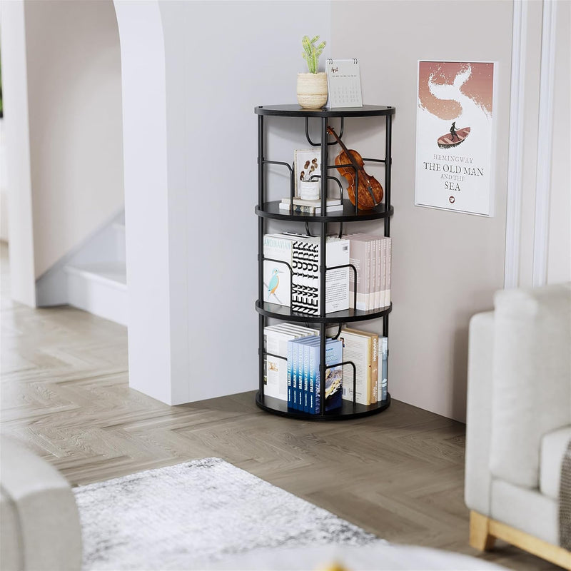 Flycity Standregal Aus Holz Mit Drehfunktion Und verstellbaren Einlegeböden