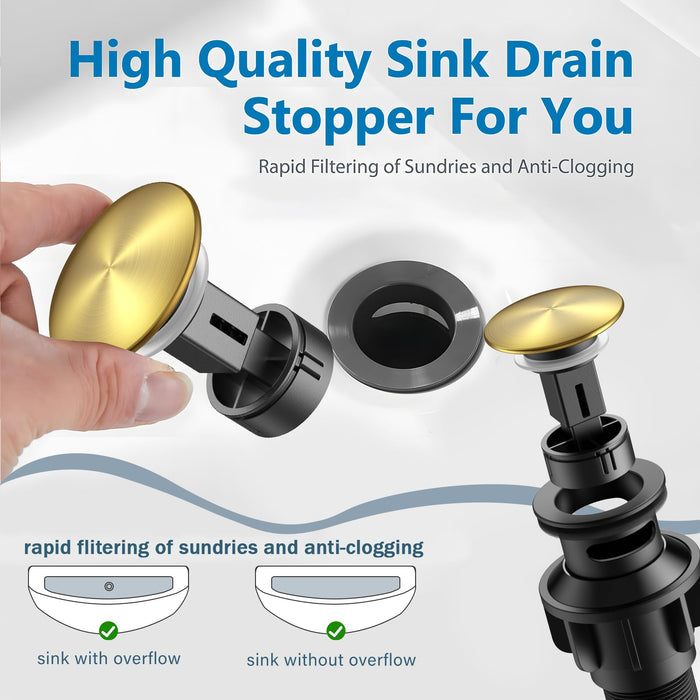 Flycity Lead-Free Centerset Bathroom Faucet With 2-Handle