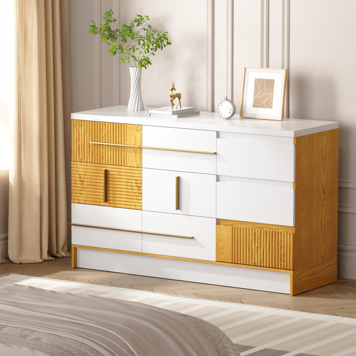 9 Drawer Wood Dresser
