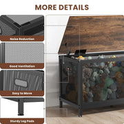 Flycity Wooden Metal Frame Storage Bench with Storage Easy Assembly