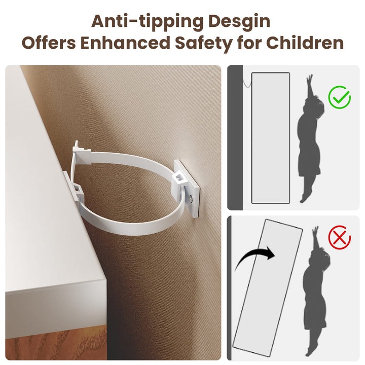 White 9 Drawer Dresser Anti-tipping Desgin