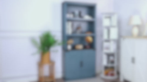 Blue Farmhouse Bookcase