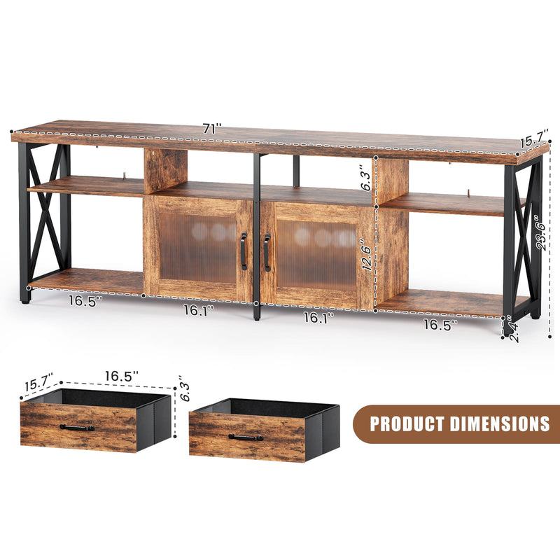 Flycity 71 Inches Industrial TV Stand [ The Last One]