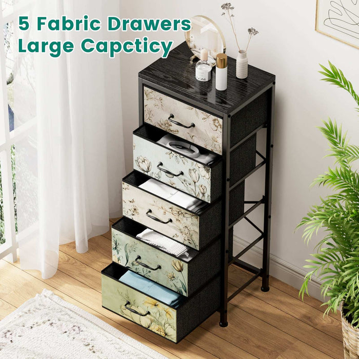 vintage storage box with 5 Fabric Drawers Large Capcticy
