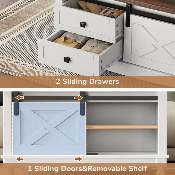 Flycity Square Lift Top Coffee Table With 2 Drawers, 31.5" Farmhouse Lift Up Coffee Table With Hidden Storage Compartment, Wood Center Table For Living Room