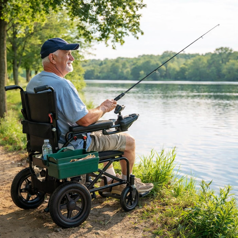 Foldable Electric Wheelchairs for Adults With 15-Mile Travel Range